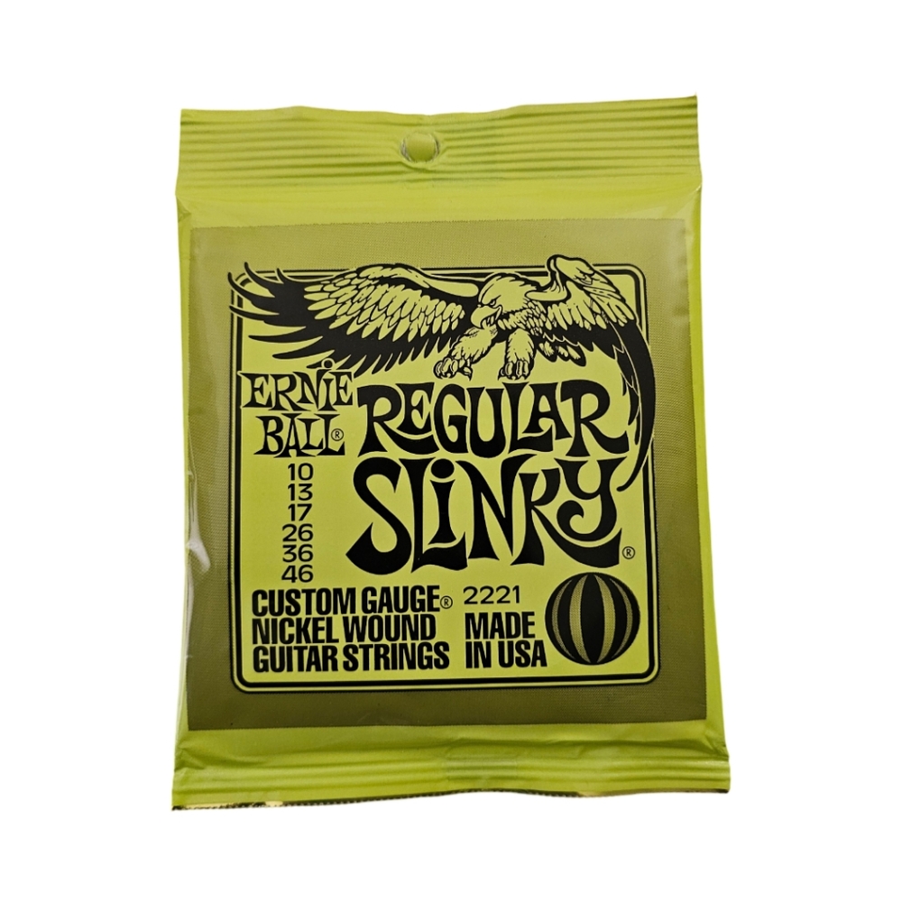 Ernie Ball Regular Slinky Custom Gauge 2221 Nickel Wound Guitar Strings 10-46.